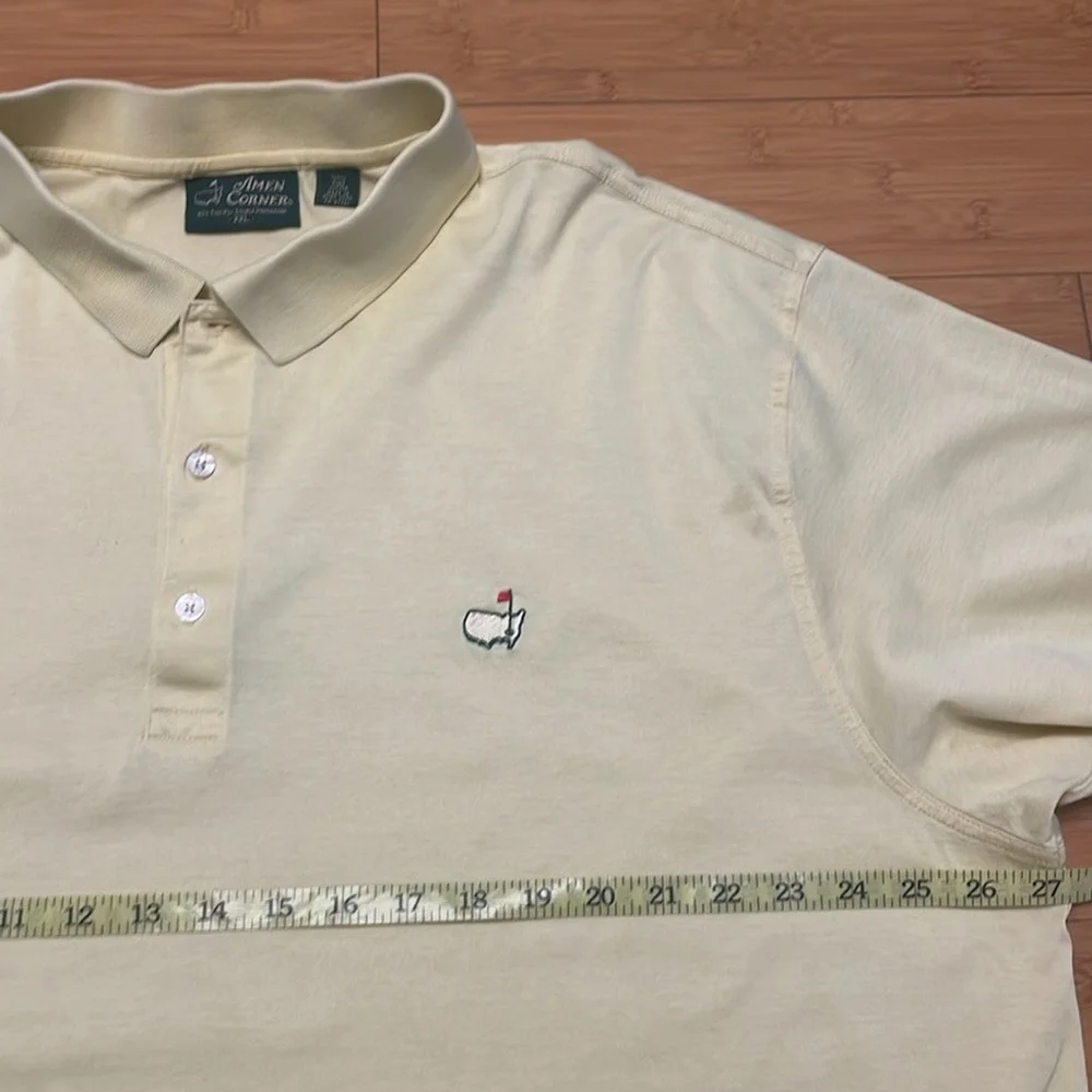 Amen Corner Polo Shirt Sz XXL Augusta Nationals 60s 2-Ply 2-Mercerized Yellow